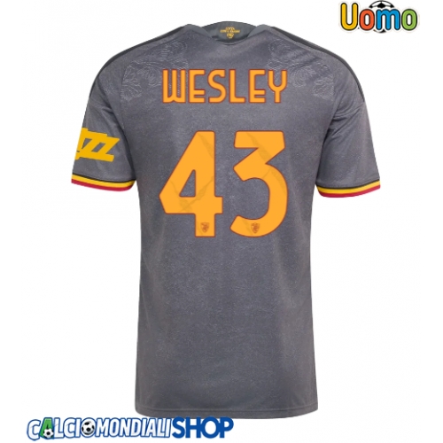 Maglie da calcio AS Roma Wesley Franca #43 Terza Maglia 2026-27 Manica Corta